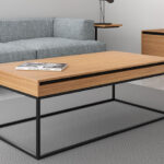 Mesa de centro elevable modelo Neo roble
