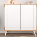 Zapatero Malmo blanco y roble